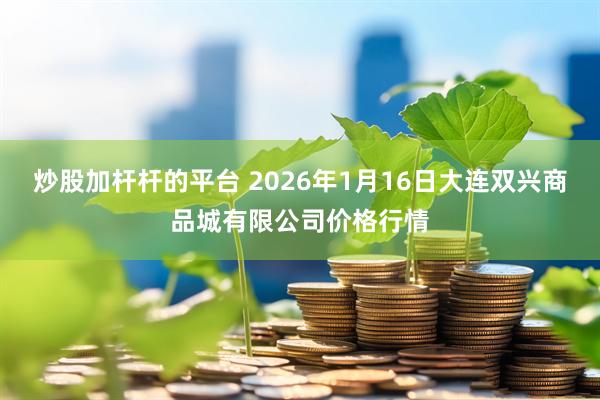 炒股加杆杆的平台 2026年1月16日大连双兴商品城有限公司价格行情
