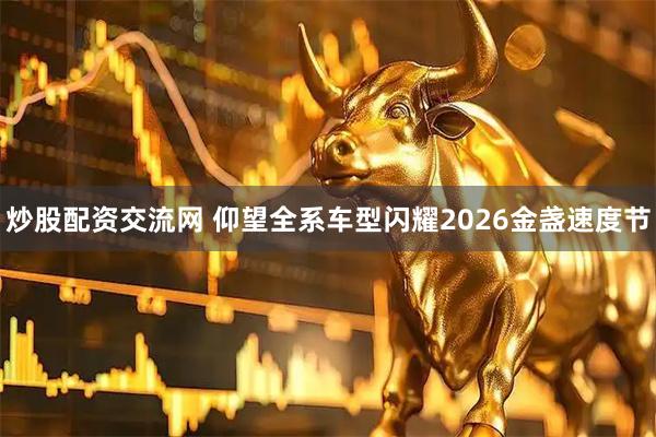 炒股配资交流网 仰望全系车型闪耀2026金盏速度节